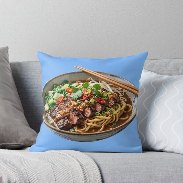 Item preview, Delicious Grilled Beef Asian Noodle Soup designed and sold by PetalsPaws.