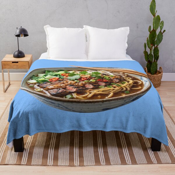 Item preview, Delicious Grilled Beef Asian Noodle Soup designed and sold by PetalsPaws.