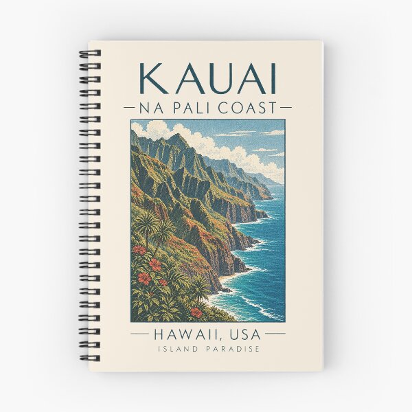 Item preview, Kauai — Na Pali Coast, Kauai, USA [Vintage Illustration] designed and sold by elektronen.