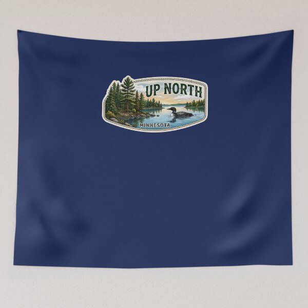 Item preview, Up North Minnesota Home – Loon & Forest Sunset Silhouette designed and sold by FrozenFits.