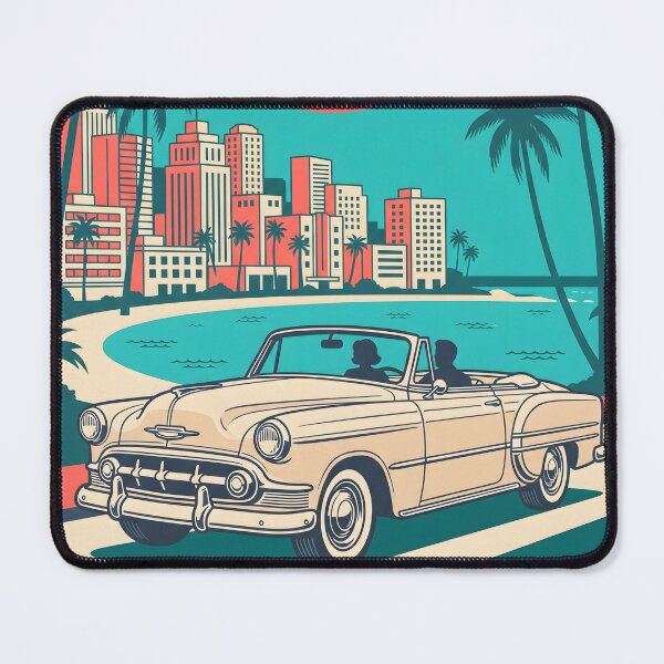 Item preview, Vintage Convertible by the Sea & City – Retro Coastal Road Trip Design designed and sold by Sea Gem.
