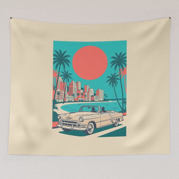 Item preview, Vintage Convertible by the Sea & City – Retro Coastal Road Trip Design designed and sold by Sea Gem.
