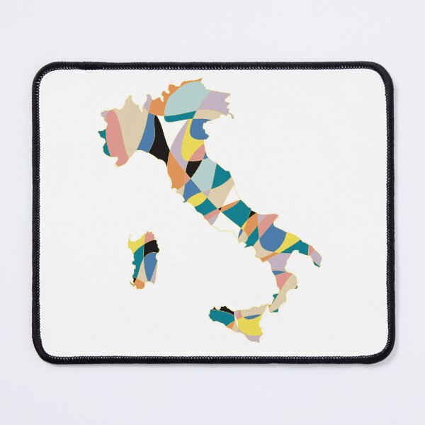 Item preview, Geometric Shard Italy Map - Colourful Regions Line Art designed and sold by iampaulmorris.