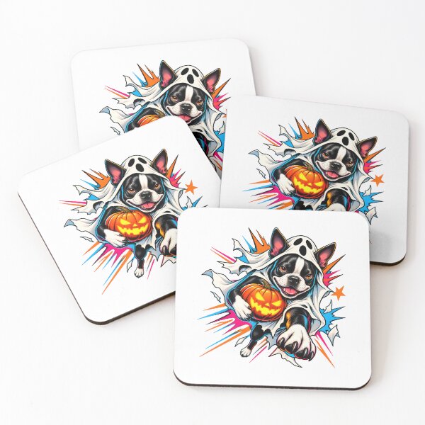 Item preview, Halloween Dogs Pets Comic Boston Terrier Pop Art designed and sold by calicito.