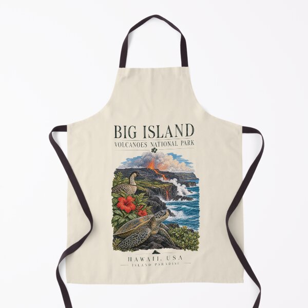 Item preview, BIG ISLAND VOLCANOES NATIONAL PARK, Hawaii, USA [Vintage Illustration] designed and sold by elektronen.