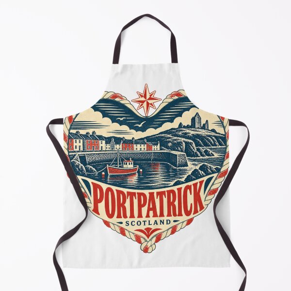 Item preview, Portpatrick Scotland Travel Souvenir Nautical Woodcut Heart designed and sold by VisualArtsOasis.