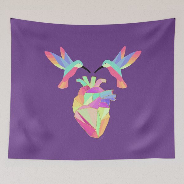 Item preview, Hummingbirds and heart purple designed and sold by Ana Gorozpe.