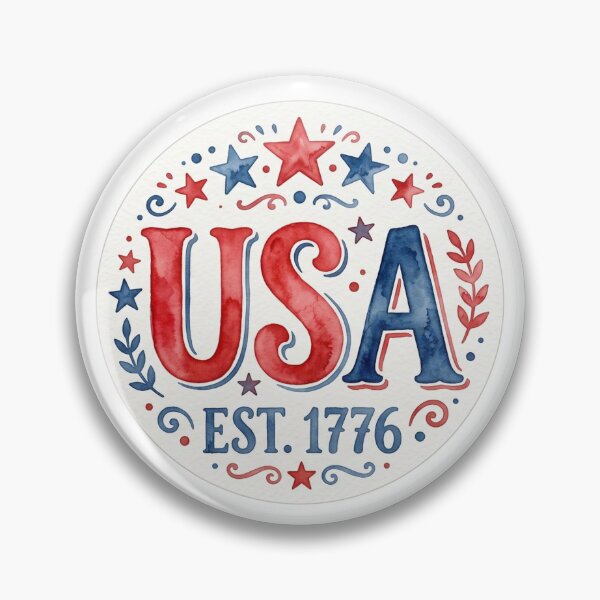Item preview, USA Est. 1776 Watercolor Design | Patriotic American Pride Illustration designed and sold by HelgaCraftery.