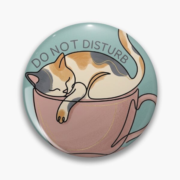 Item preview, Cat in coffee cup "Do not disturb" designed and sold by SELABI.