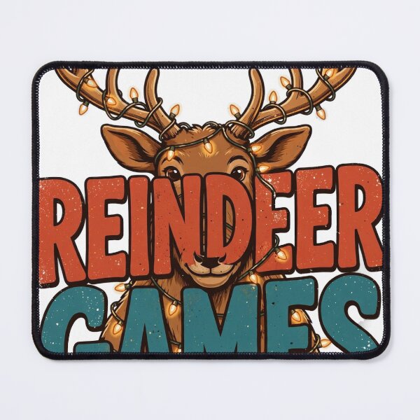 Item preview, Reindeer Games Shirt - Funny Retro Christmas Holiday Tee designed and sold by KERK Art and Design.