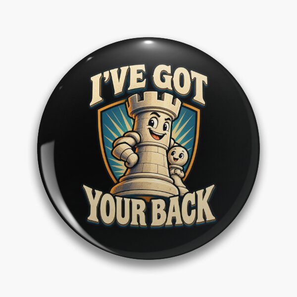 Item preview, I've Got Your Back - Chess Rook and Pawn designed and sold by Good Mood Foundry.