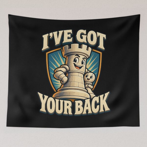 Item preview, I've Got Your Back - Chess Rook and Pawn designed and sold by Good Mood Foundry.