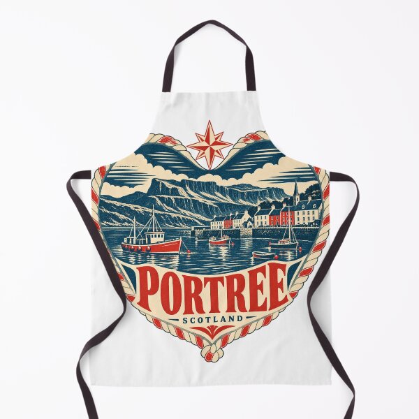 Item preview, Portree Scotland Travel Souvenir Nautical Woodcut Heart designed and sold by VisualArtsOasis.