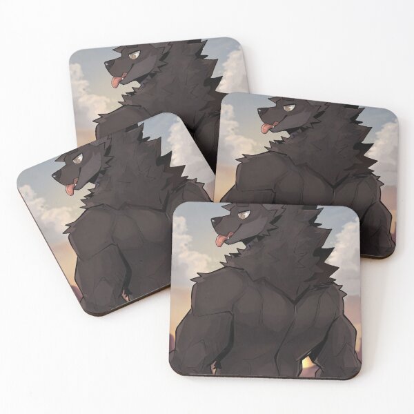 Item preview, Muscular Black Werewolf Looking Over Shoulder designed and sold by KaMow.