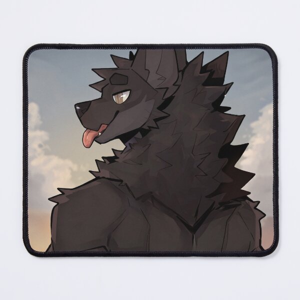 Item preview, Muscular Black Werewolf Looking Over Shoulder designed and sold by KaMow.