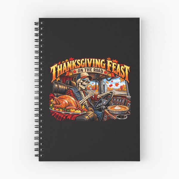 Item preview, Thanksgiving Feast On The Road Skeleton Trucker designed and sold by NomadForge.