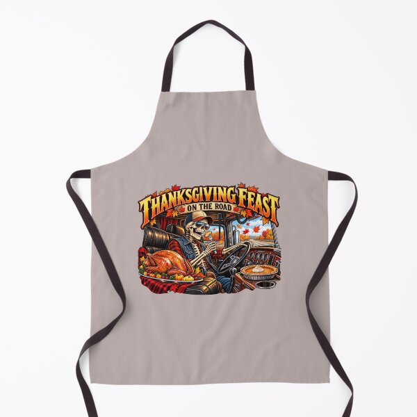 Item preview, Thanksgiving Feast On The Road Skeleton Trucker designed and sold by NomadForge.