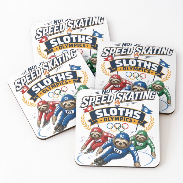 Item preview, Funny Sloth Speed Skating, Not So Speed Skating Sloths Olympics, Cute Winter Sports, Ice Skater Graphic designed and sold by Caj77.