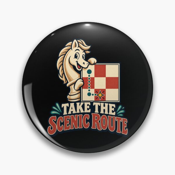 Item preview, Take the Scenic Route - Chess Knight designed and sold by Good Mood Foundry.