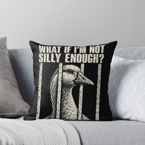 Item preview, What If I'm Not Silly Enough Goose Behind Bars Duck Meme designed and sold by MotivaChic.