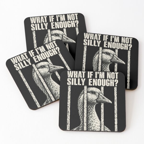 Item preview, What If I'm Not Silly Enough Goose Behind Bars Duck Meme designed and sold by MotivaChic.