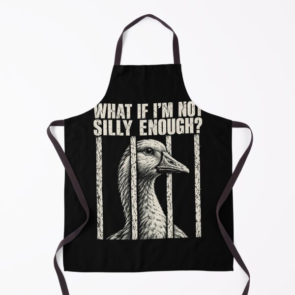 Item preview, What If I'm Not Silly Enough Goose Behind Bars Duck Meme designed and sold by MotivaChic.