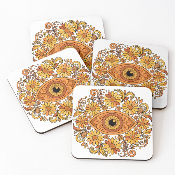 Item preview, Boho Floral Evil Eye Mandala Art designed and sold by Artistprinter.