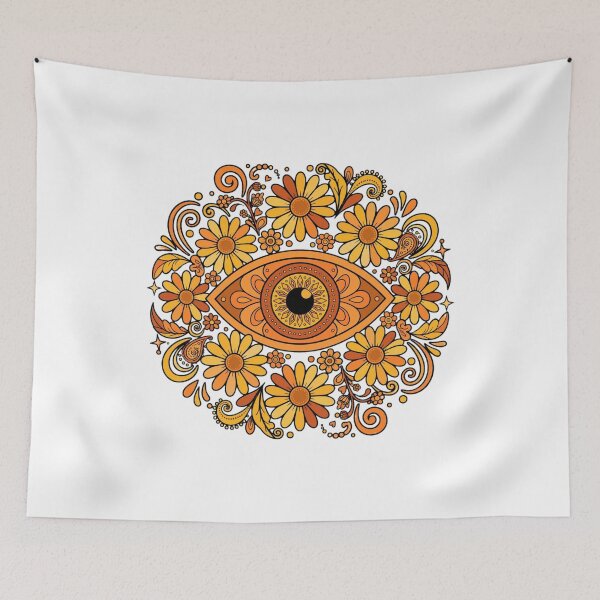 Item preview, Boho Floral Evil Eye Mandala Art designed and sold by Artistprinter.