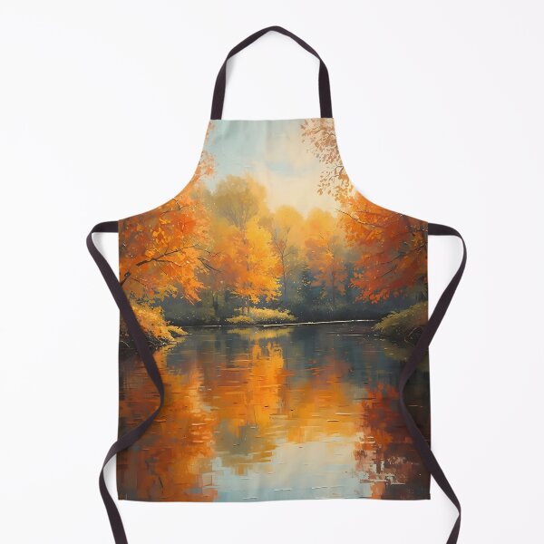 Item preview, Autumn Forest Lake Reflection Art | Scenic Fall Nature Decor designed and sold by Specialdesign10.