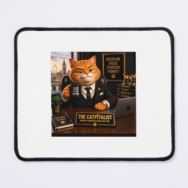 Item preview, The Catpitalist Office Poster designed and sold by Catpitalist.