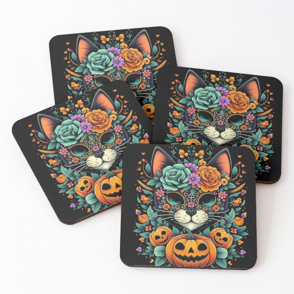 Item preview, Skull Cat Day of the Dead Halloween designed and sold by GlaSher.