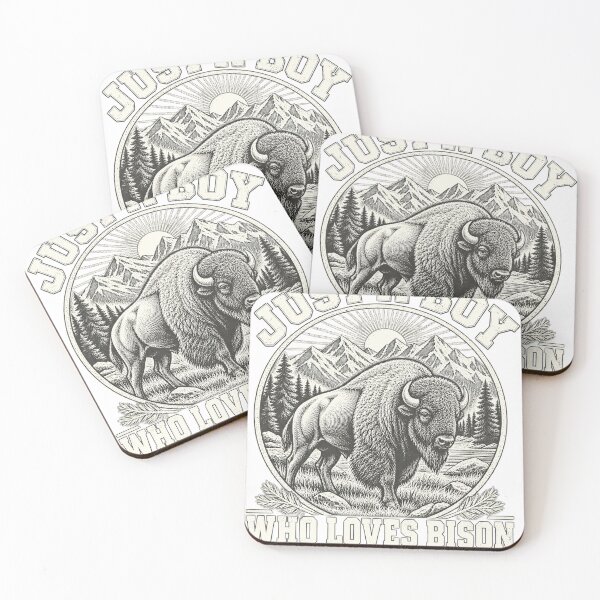 Item preview, Just A Boy Who Loves Bison American Buffalo Wilderness designed and sold by Aqouiatiqe.