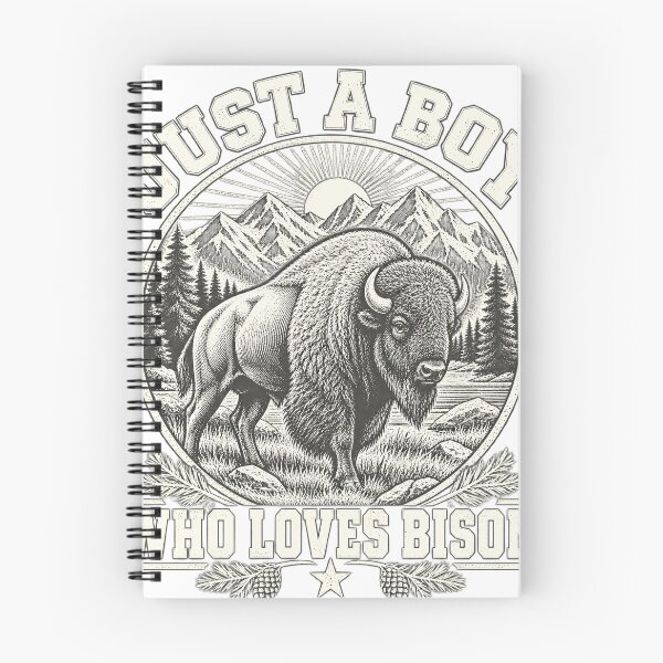 Item preview, Just A Boy Who Loves Bison American Buffalo Wilderness designed and sold by Aqouiatiqe.
