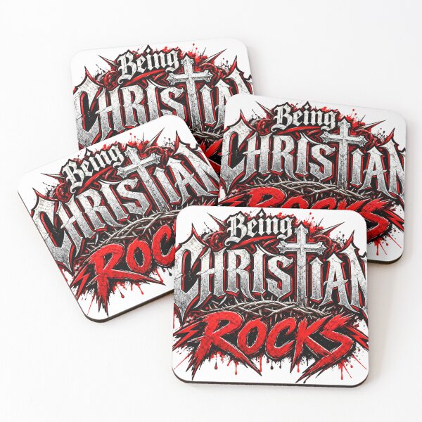 Item preview, Being Christian Rocks Gothic Faith Design designed and sold by ButterflyHolly Resource.