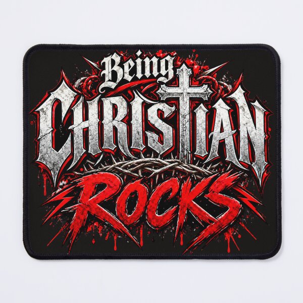 Item preview, Being Christian Rocks Gothic Faith Design designed and sold by ButterflyHolly Resource.