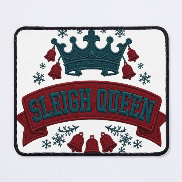 Item preview, Sleigh Queen Shirt - Funny Christmas Varsity Holiday Tee designed and sold by KERK Art and Design.