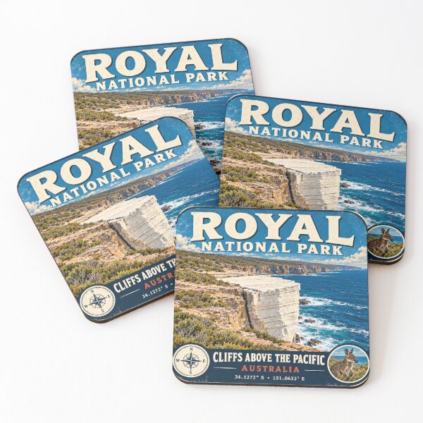 Item preview, Royal National Park Retro Travel Sticker designed and sold by naturalsurvival.
