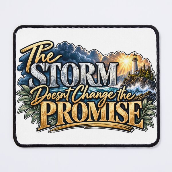 Item preview, The Storm Doesn’t Change the Promise | Christian Faith Lighthouse Design designed and sold by ThinkOnThis.
