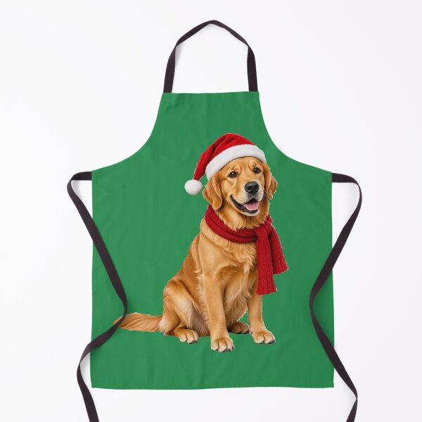 Item preview, Golden Retriever In Santa Hat and Red Scarf  designed and sold by cringe0015.