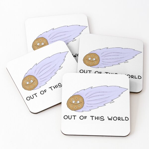 Item preview, Out Of This World Sticker | Funny Cookie Meteor Space Pun Meme designed and sold by MyxaART.