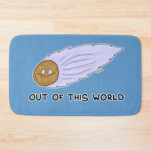 Item preview, Out Of This World Sticker | Funny Cookie Meteor Space Pun Meme designed and sold by MyxaART.