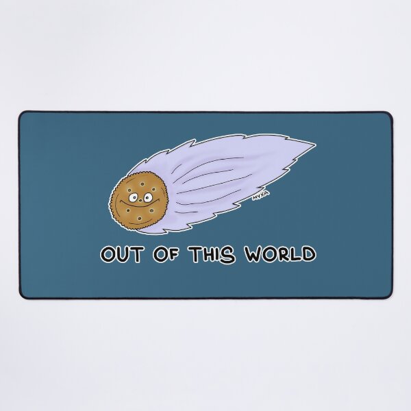 Item preview, Out Of This World Sticker | Funny Cookie Meteor Space Pun Meme designed and sold by MyxaART.