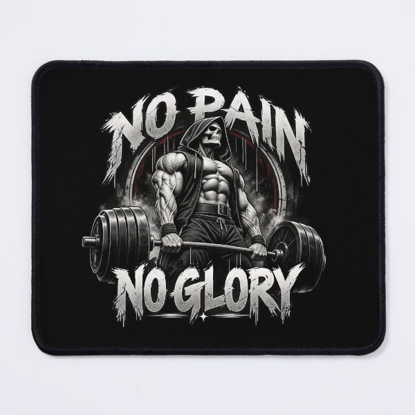 Item preview, No Pain No Glory Gym Workout Motivation Art designed and sold by TITAN AESTHETICS .