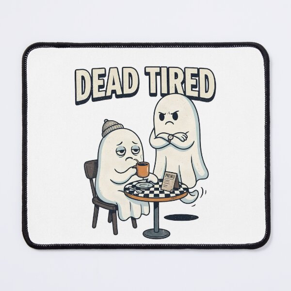 Item preview, Dead Tired Funny Coffee Ghost Cartoon designed and sold by Chillo tees.
