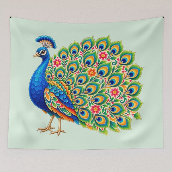 Item preview, Kaleido Floral Peacock designed and sold by Myra365Art.