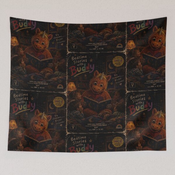 Aperçu de l'œuvre Affiche d'horreur rétro Buddy (C'EST BUDDY ! GÉNIAL !) créée et vendue par Soulfate.