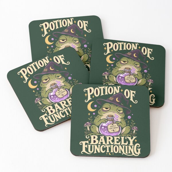Item preview, Potion of Barely Functioning – Funny Tired Witchy Frog Burnout Humor designed and sold by From Cyryl with Love.