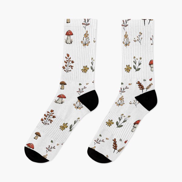 Item preview, Cute autumn flowers, mushrooms pattern set  designed and sold by katerynaS99.