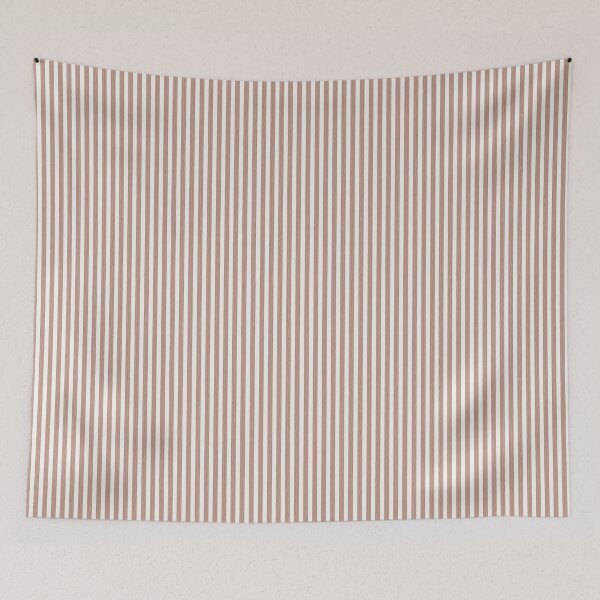 Item preview, Terracotta Vertical Stripes Minimalist Pattern Design for Dorm and Nursery | Vintage Brown Stripe Pattern Gift for Her | Cozy Cottagecore Terracotta and Cream Stripe Design designed and sold by VivaFy.