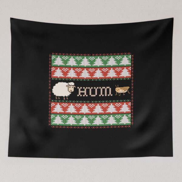 Item preview, Bah Humbug | Classic Holiday | Pixelated Sheep & Bug Ugly Christmas Sweater designed and sold by SunandShade.